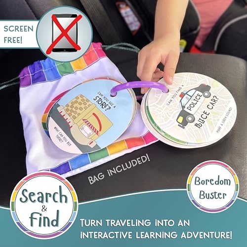 Blu Jay Children's Scavenger Hunt Cards - Travel Edition, Car Game