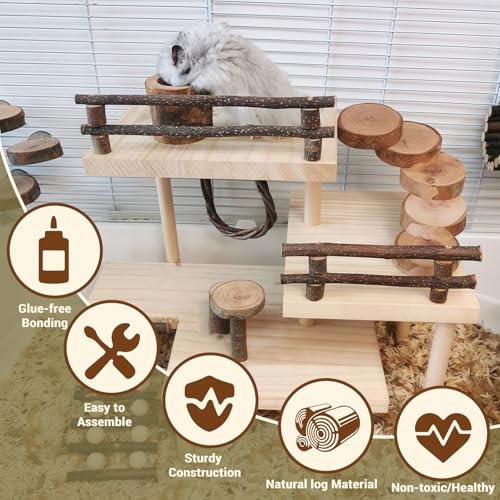 Wooden Hamster Playground, Hamster Platform, Hamster Climbing Hide Frame - color: 11