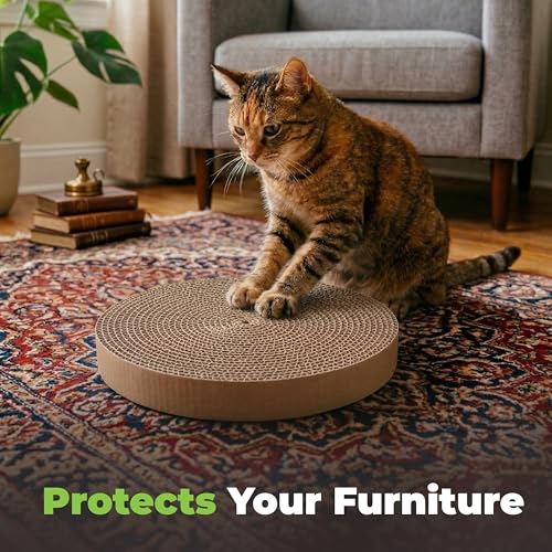 Catify Spin n' Scratch Cat Scratch Pad Refill - Round, 5-Pack - color: Round (5 Pack)