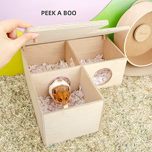 Niteangel Multi-Chamber Hamster House Maze: 1 Entrance 3 Rooms Maze Habitat - size: 3-Room Large