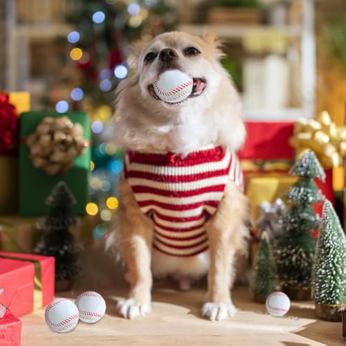 X-Small Dog Tennis Balls Dog Toys Ball 1.72" Pack of 6, Fit Ball Launchers - color: Baseball style