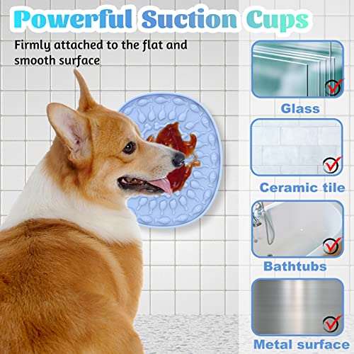 Lick Mat for Dogs & Cats, 3-Pack Slow Feeder Lick Pad with Suction Cups, Anxiety Relief, BPA Free, Dishwasher Safe