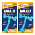 Arm & Hammer Nubbies T-Bone Dental Dog Chew Toy, Peanut Butter Flavor, 2-Pk - color: Blue T-Bone, size: 2 Count