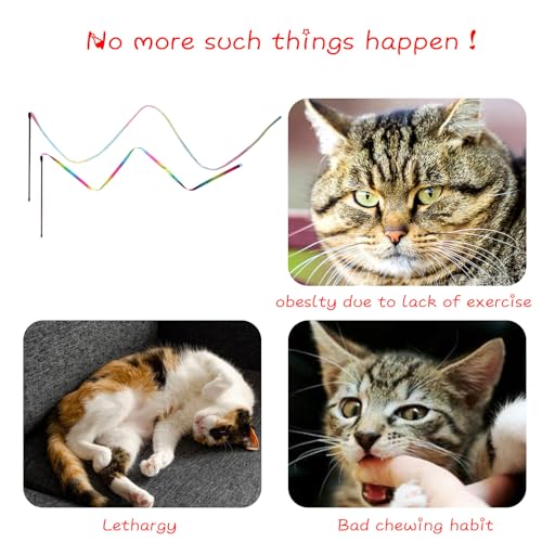 Cat Wand Toys Interactive Kitten Toys for Indoor Cats-2Pcs - size: 2 PCS