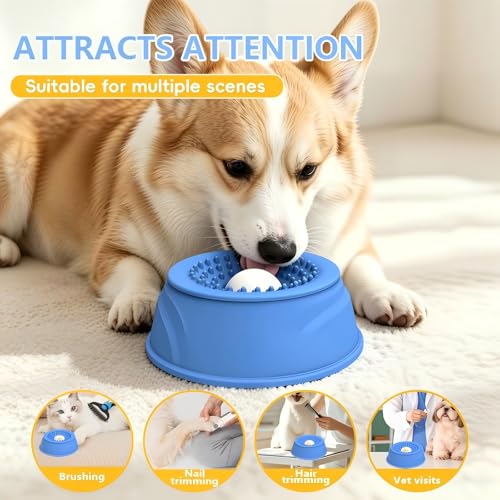 Slow Feeder Dog Bowls for Liquid Treat,2 in 1 Slow Feeder and Lick Mat