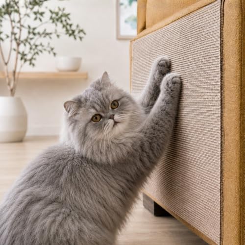 Catify Peel & Stick Cat Scratching Mat - Beige, L:39" - color: Beige Mat - L: 39"