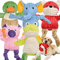 LECHONG 5 Pack Tough Dog Toys Stuffed Squeaky Dog Toys Assortment Plush Animal Dog Toy Value Bundle Puppy Pet Dog Toys for Small Medium Large Dogs - size: 5 Pack Stuffed Dog Toys