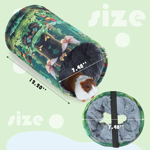 IBWell Cute Forest Guinea Pig Hideout Tunnel & Tube for Guinea Pigs, Rabbits & Hamsters - color: forest