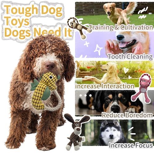 Plush Wrinkled Squeaky Dog Toy,2-Pack The Best Durable Teething Puppy Rope Chew Toy Keeps Them Busy Playing Hide-and-Seek Suitable for Puppy, Medium Dogs and Large Dogs (Green) - color: Green