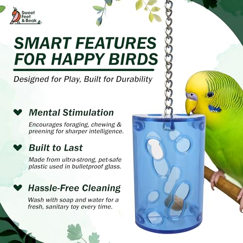 Sweet Feet and Beak Can-O-Nuts Cockatiel Foraging Toy, Large - size: Large