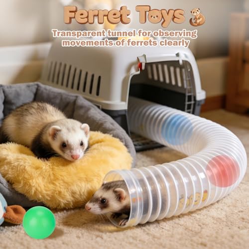 Mity rain 2PCS Ferret Toys with 6 Balls Inclueded - size: 2PCS
