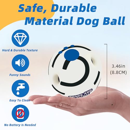 Glow in The Dark Dog Toys Ball, M, 3.46 in (8.8 cm) - color: Luminous, size: M 3.46 in (8.8 cm)
