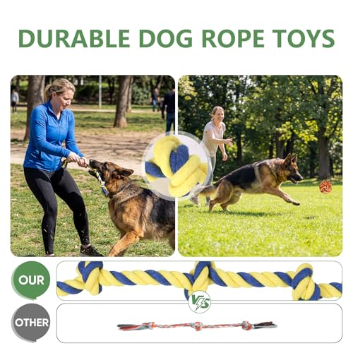 Aitmexcn Dog Rope Toys,10 Pack Cotton Chew Tug Toys for Small Medium Dogs - size: 10 Pack-Small