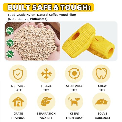 Mile High Life Dog Frozen Treat Toys, Interactive Dog Lick Toys with Dual Frozen Molds, Indestructible Aggressive Chew Toys to Keep Them Busy, Food Grade-Easy to Clean-Reduce Anxiety-Safe Chewing