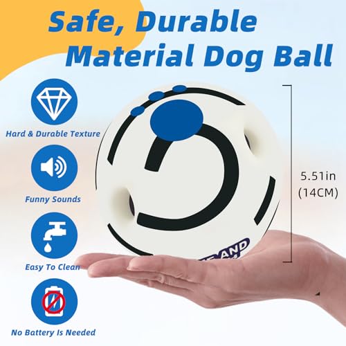 Glow in The Dark Dog Toys Ball, XL, 5.51 in (14 cm) - color: Luminous, size: XL 5.51 in (14 cm)