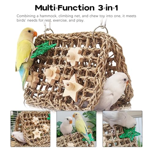 Seagrass Handwoven Bird Bed for Cage(SJ) - color: triangle