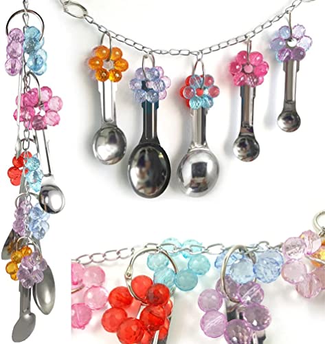 Litewoo Bird Stainless Steel Bell Toys, Safe and Stable Hanging Spoons Pipe Chew Bite Toy（E） - color: Toy E