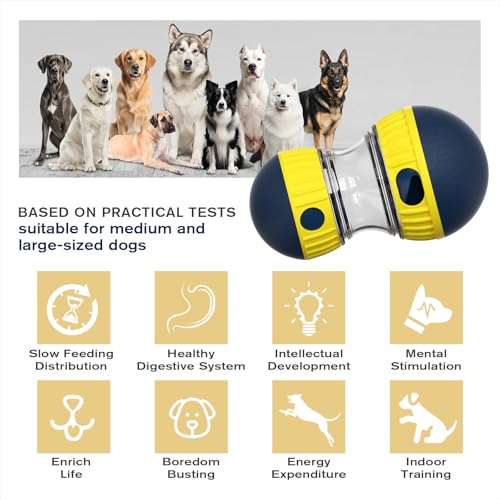 TLKNG Dog Enrichment Toy, Treat Dispenser Ball for Medium/Large Dogs - size: Extra Large