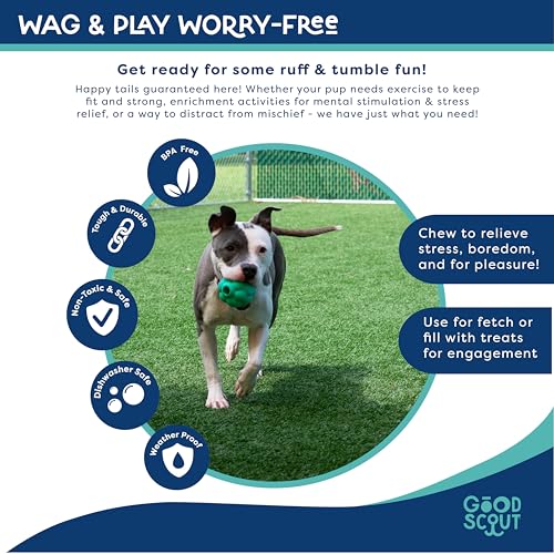 Good Scout Tumbler Ball - Aggressive Chew Toy for Puppies & Adult Dogs, No Stuffing for Medium & Large Dogs - style: Tumbler Ball