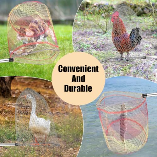 Chicken Catching Net 2 Pcs, Bird Catching Net, 32" to80 Animal Catching Net