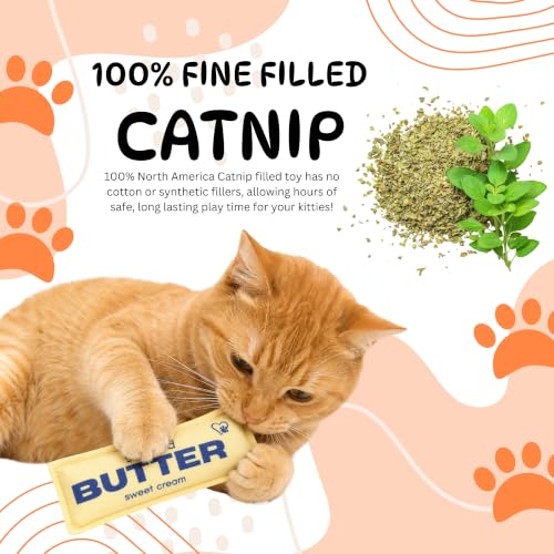 Plum Hill Butter Catnip Toy for Cats - Pack of 2