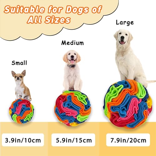 ABULL 7.9" Snuffle Ball for Dogs, Interactive Puzzle Toy & Slow Feeder - size: Large