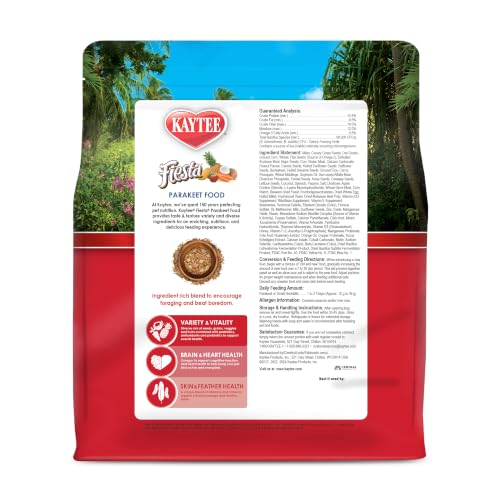 Kaytee Fiesta Parakeet Food, Parakeet Bird Food, 4.5 Pounds - size: 4.5 Pound (Pack of 1)