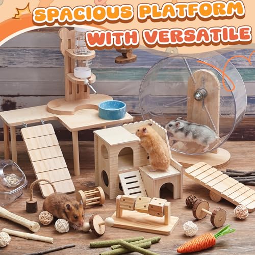 40 Pcs Hamster Cage Accessories Exercise Wheel,Interactive Style - style: Interactive style