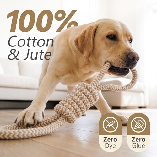 Puppy Chew Toys for Teething, Durable Dog Rope Toys for Small and Medium Dogs, Interactive Chew Rope for Training, L Size - size: Large