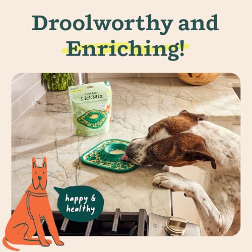 WOOF LickMix, Dog Lick Mat Spread & Meal Topper, Bacon & Cheese
