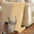 PETKARAY L Shape Cat Scratcher, Sisal Kitty Scratching Ramp, Vertical Scratch Pad for Indoor Cats, 25.2" Furniture Protector with Catnip, Classic - color: Classic