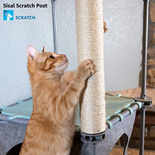Kitty City Cat Furniture Accessories Cat Scratching Post Replacement and Only Compatible with Kitty City Playsets (Pack of 2) - color: E) 3-Pack Scratching Posts, size: 13.875 H x 2.625 W x 2.625 D (Pack of 2)