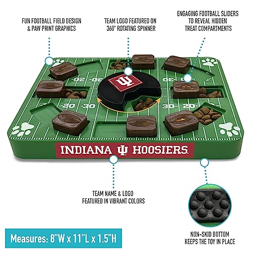 Pets First NCAA Indiana Hoosiers Puzzle Toy, Puzzle Treat Dog Toy, Interactive Dog Treat Toy, Dog Puzzle Feeding Slow Toy - color: Indiana Hoosiers, size: Standard