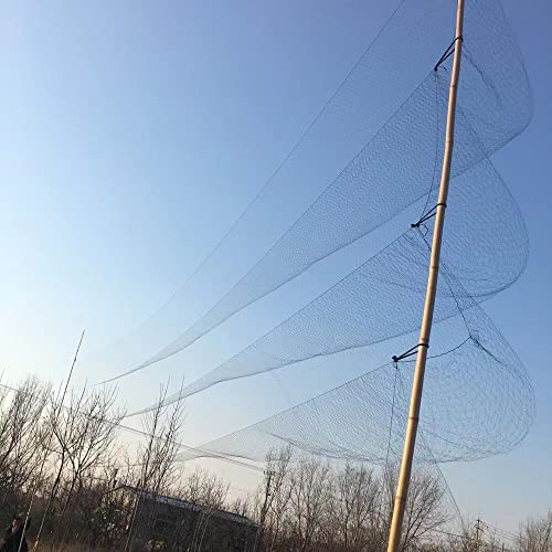 Mist Net Deep Pockets Nylon 110/2D 15mm Mesh Size Bird Netting,Invisible Net,Anti Wind System,Airport Bird Prevention (10x10 ft) - size: 10x10 ft