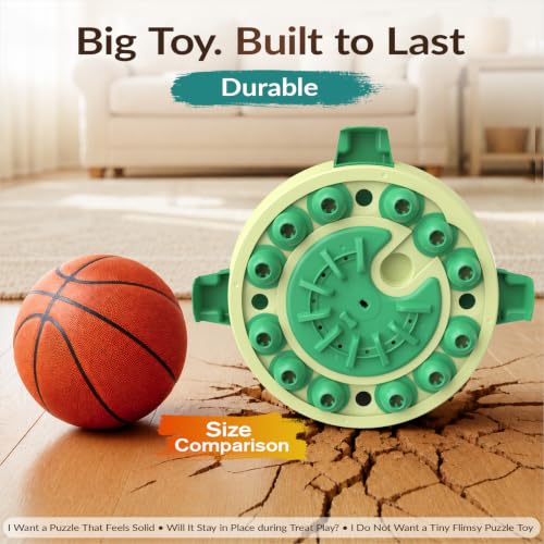 KADTC Large 3-Level Dog Puzzle Toy, Mental Stimulation Games for Smart Dogs - color: Green