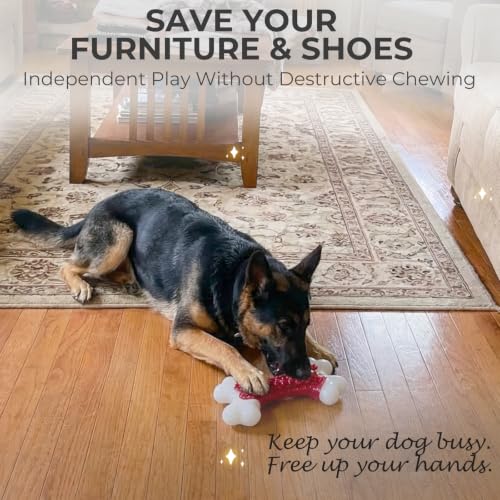 Kseroo Tough Dog Chew Toys for Aggressive Chewers 20-90lbs, Red - color: 1PC-Beef-Red
