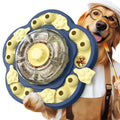 KADTC 3-Level Dog Puzzle Toy, Spin to Release Treat Dispenser & Slow Feeder - color: Sunflower Blue