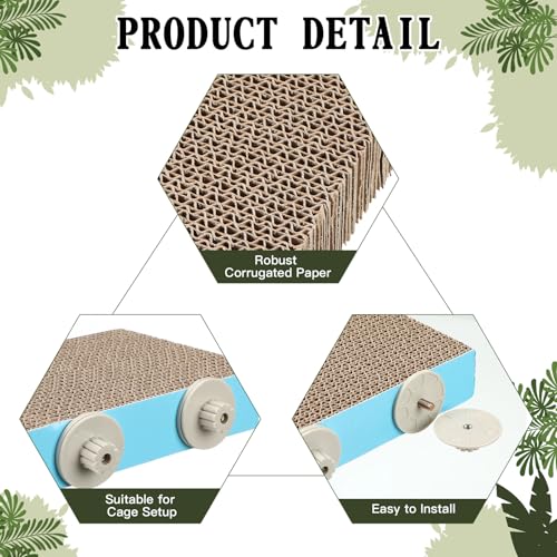 Skyygemm 3 Pcs Cardboard Bird Perch Chew Toys for Paw Grinding, Medium - size: Medium