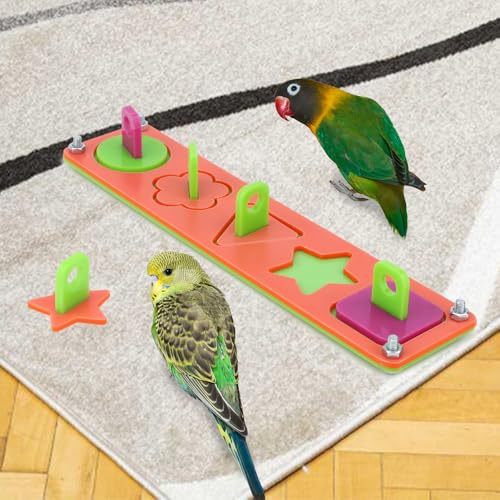 Hypeety Bird Intelligence Training Toys Parrot Learning Block Puzzles - color: Puzzle Toy B