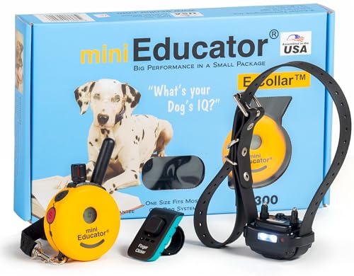 E-Collar ET-300 Mini Educator Dog Training Collar & Finger Clicker, Yellow - color: Yellow, size: 1 Dog