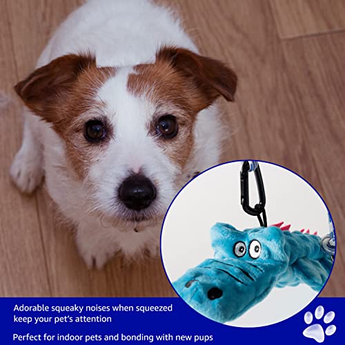 Pet Fit For Life Flirt Pole for Dogs - Extra Long 31" Dog Teaser Wand with Plush Alligator Squeaky Attachment | Promotes Animal Health & Fitness, Made w/Soft & Durable Materials | Gift - style: Alligator Wand (Attachment is Interchangeable)