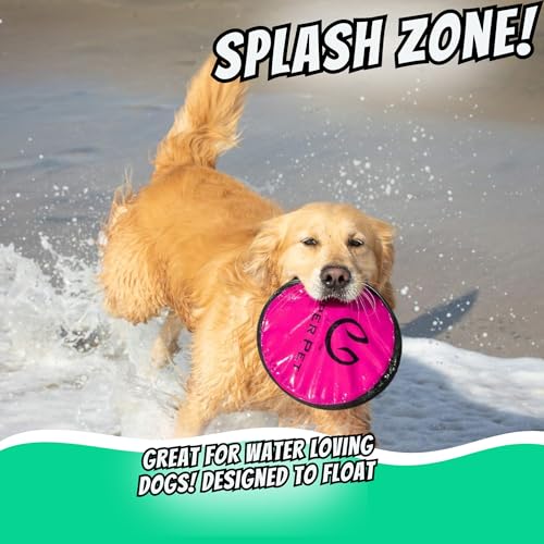 Hyper Pet Flippy Flopper Flying Disc Soft Dog Toy 9 Inch, Floats, 6 Pack - size: 9" Pack of 6