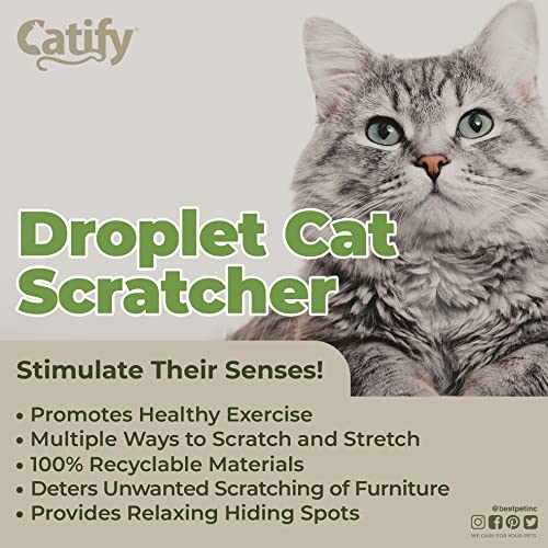 Best Pet Supplies Catify Corrugated Cardboard Cat Scratcher - Droplet - color: Droplet