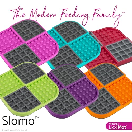 Lickimat Slomo, Dog Slow Feeding Lick Mat, Boredom Anxiety Reducer, Turquoise - color: Turquoise