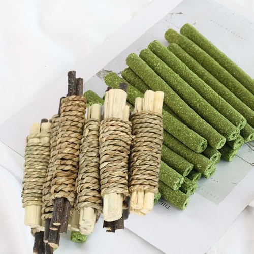 Rabbit Toys 30Pcs 3 Flavours for Teeth Grinding - Chew Toys for Hamsters, Guinea Pigs, Chinchillas - color: 30Pcs