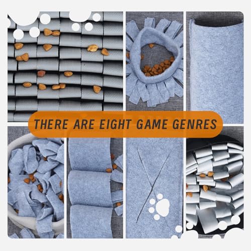 Dog Sniffing Mat, Interactive Dog Puzzle Toy, Stress Relief, Enriches Feeding Games The Sniffing mat Helps Slow Down Eating Speed and Keeps Dogs Busy - color: Silver-gray
