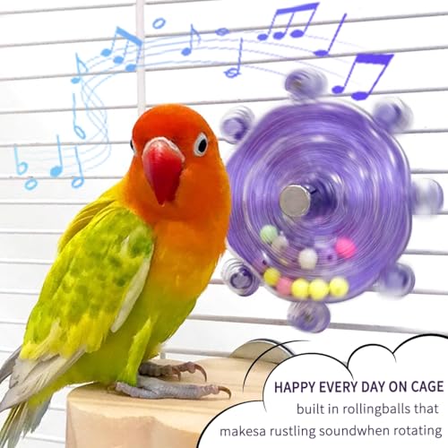 Budgie Toys, Parakeet Training Toy, Interactive Bird Educational Toy For Small Birds, Cockatiel Toys, Fun Parakeet toys, Lovebird toys, Quaker Parrot toys, Bird Toys For Conures, Sun Conure toys(Blue) - color: Blue