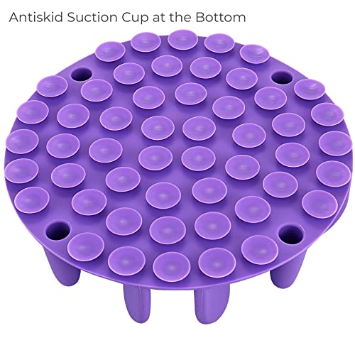 Slow Feeder for Dog Cat Puppy, Silicone Pet Feeder Insert with Strong Suction Cups, Medium, Purple - color: Lavander, size: Medium 4.7 inchs