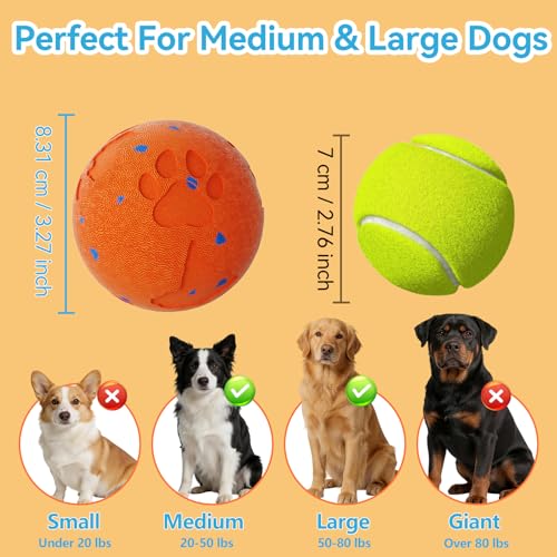 Interactive Dog Toy Ball, Smart Automatic Moving Dog Toy for Medium Large - color: Orange