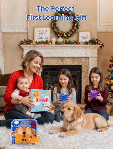 BizyKoady Montessori Busy Book for Toddlers 1-3, Felt Busy Board Dog Theme - style: Dog Book